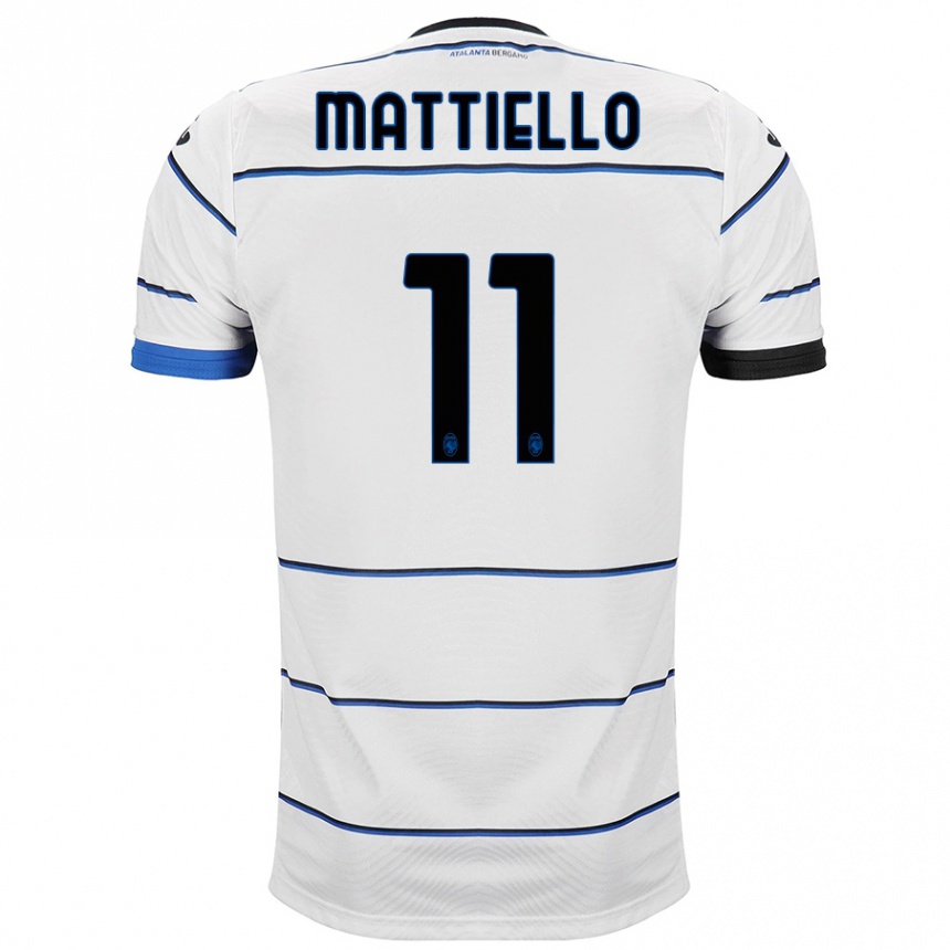 Kinder Fußball Federico Mattiello #11 Weiß Auswärtstrikot Trikot 2023/24 T-Shirt Luxemburg