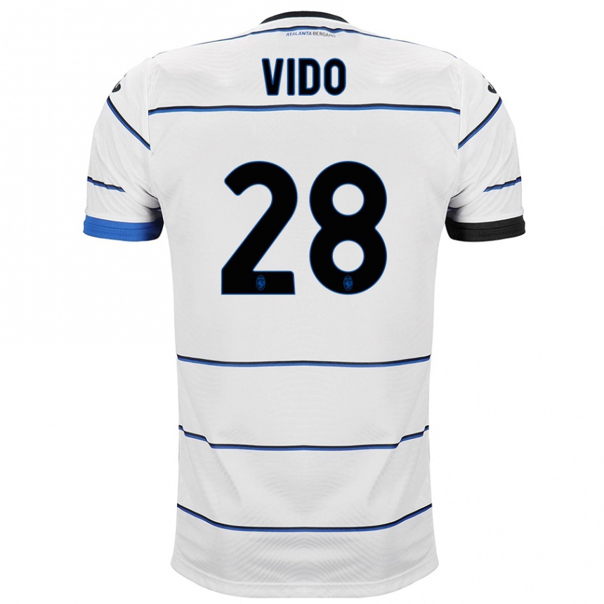 Kinder Fußball Luca Vido #28 Weiß Auswärtstrikot Trikot 2023/24 T-Shirt Luxemburg