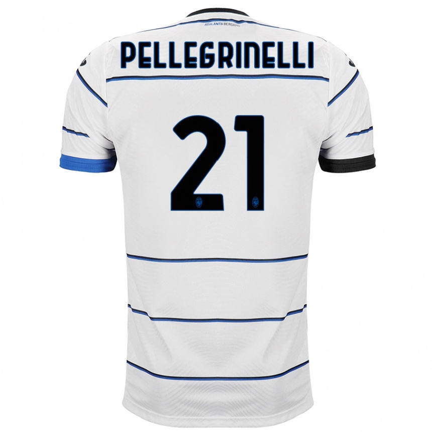 Kinder Fußball Giorgia Pellegrinelli #21 Weiß Auswärtstrikot Trikot 2023/24 T-Shirt Luxemburg