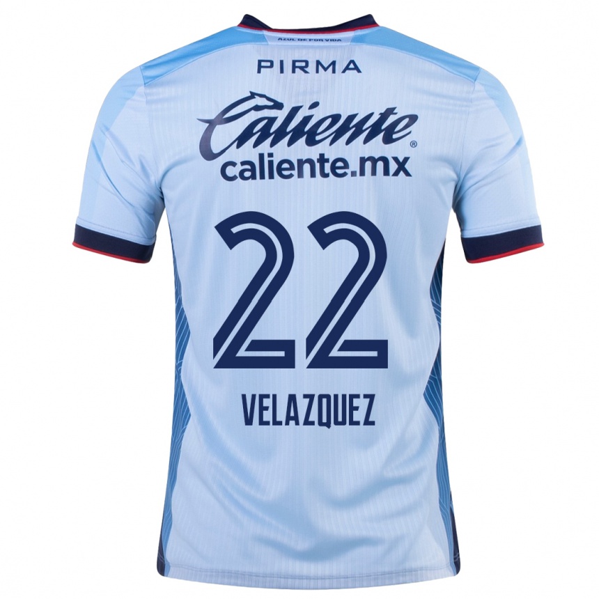 Kinder Fußball Hireri Velazquez #22 Himmelblau Auswärtstrikot Trikot 2023/24 T-Shirt Luxemburg