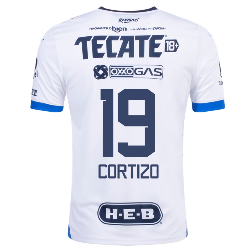 Kinder Fußball Jordi Cortizo #19 Weiß Auswärtstrikot Trikot 2023/24 T-Shirt Luxemburg