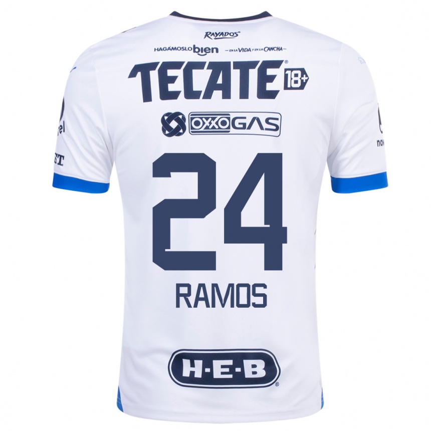 Kinder Fußball César Ramos #24 Weiß Auswärtstrikot Trikot 2023/24 T-Shirt Luxemburg