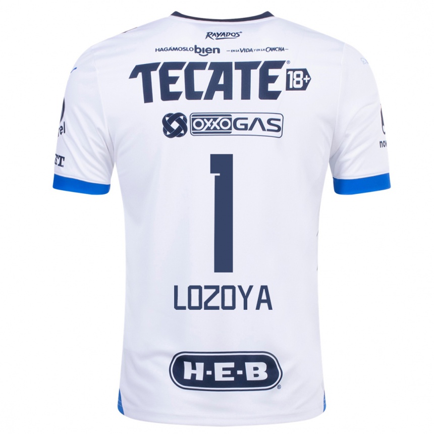 Kinder Fußball Claudia Lozoya #1 Weiß Auswärtstrikot Trikot 2023/24 T-Shirt Luxemburg