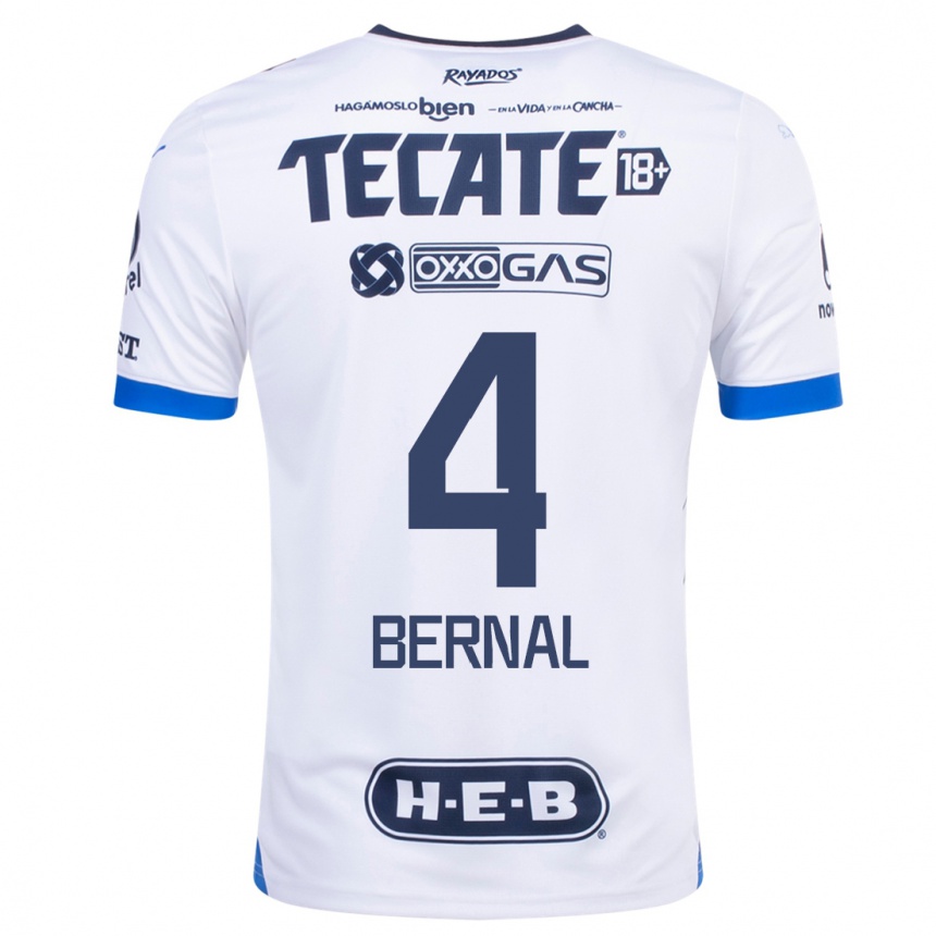 Kinder Fußball Rebeca Bernal #4 Weiß Auswärtstrikot Trikot 2023/24 T-Shirt Luxemburg