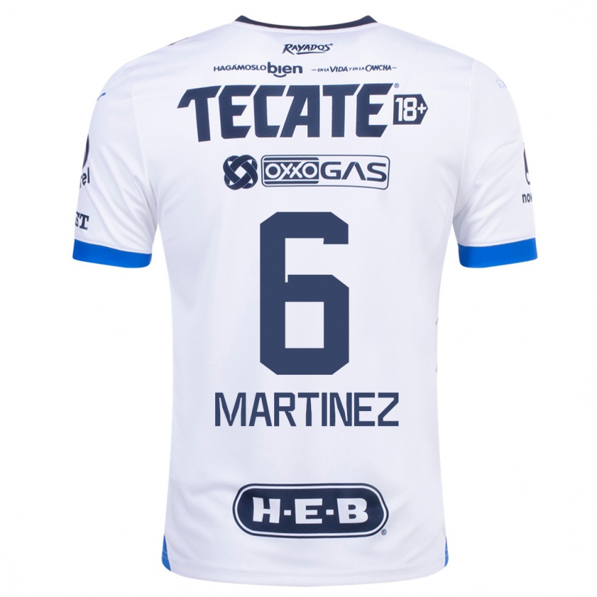 Kinder Fußball Alejandra Martinez #6 Weiß Auswärtstrikot Trikot 2023/24 T-Shirt Luxemburg