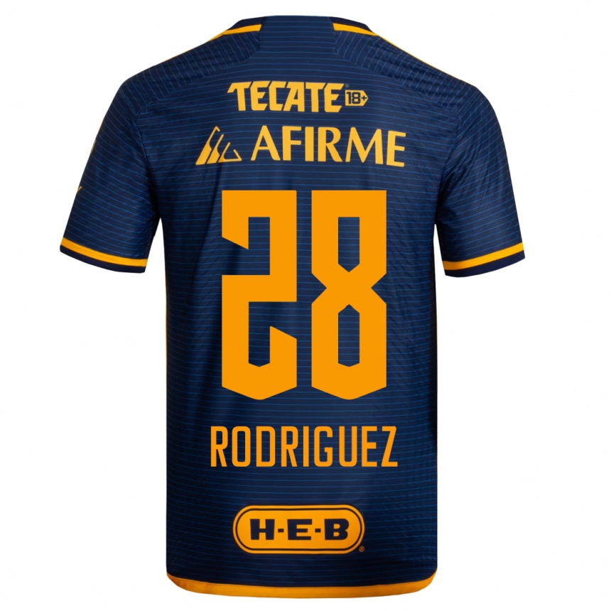 Kinder Fußball Luis Rodriguez #28 Dunkelblau Auswärtstrikot Trikot 2023/24 T-Shirt Luxemburg