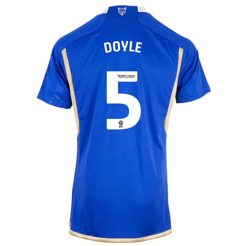 Herren Fußball Callum Doyle #5 Königsblau Heimtrikot Trikot 2023/24 T-Shirt Luxemburg