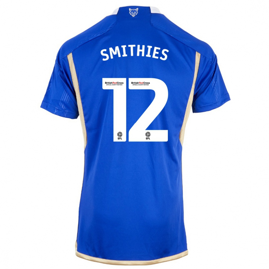 Herren Fußball Alex Smithies #12 Königsblau Heimtrikot Trikot 2023/24 T-Shirt Luxemburg