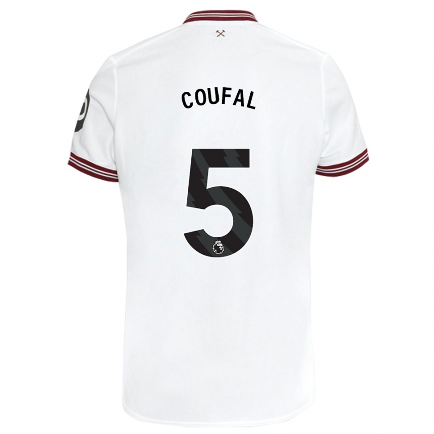 Herren Fußball Vladimir Coufal #5 Weiß Auswärtstrikot Trikot 2023/24 T-Shirt Luxemburg