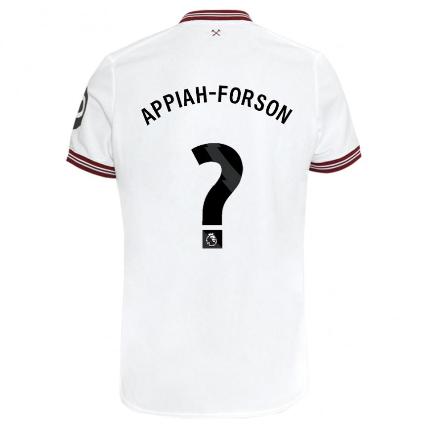 Herren Fußball Keenan Appiah-Forson #0 Weiß Auswärtstrikot Trikot 2023/24 T-Shirt Luxemburg