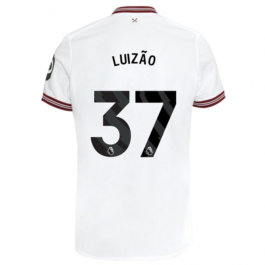 Herren Fußball Luizão #37 Weiß Auswärtstrikot Trikot 2023/24 T-Shirt Luxemburg