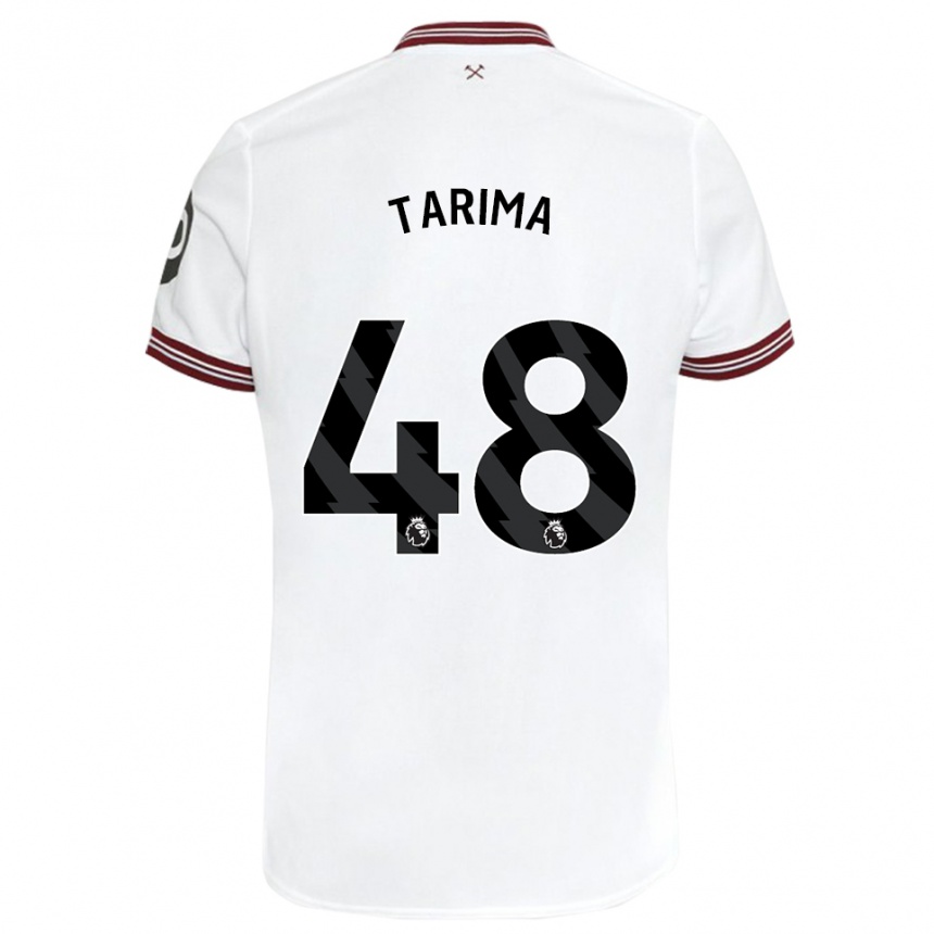 Herren Fußball Sean Tarima #48 Weiß Auswärtstrikot Trikot 2023/24 T-Shirt Luxemburg