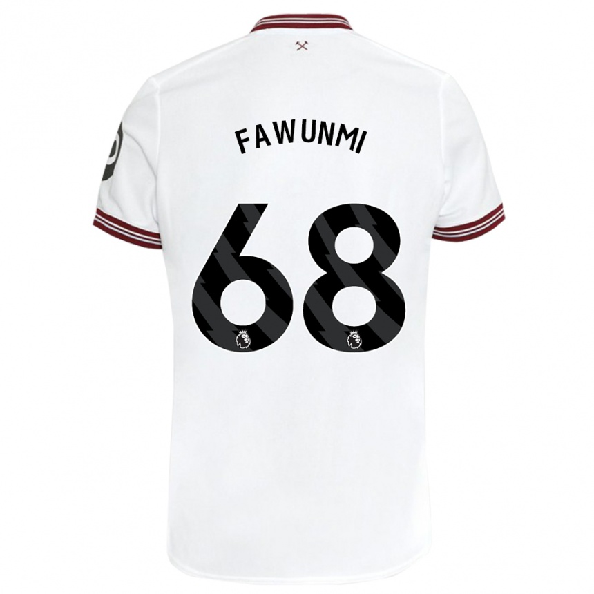 Herren Fußball Favour Fawunmi #68 Weiß Auswärtstrikot Trikot 2023/24 T-Shirt Luxemburg