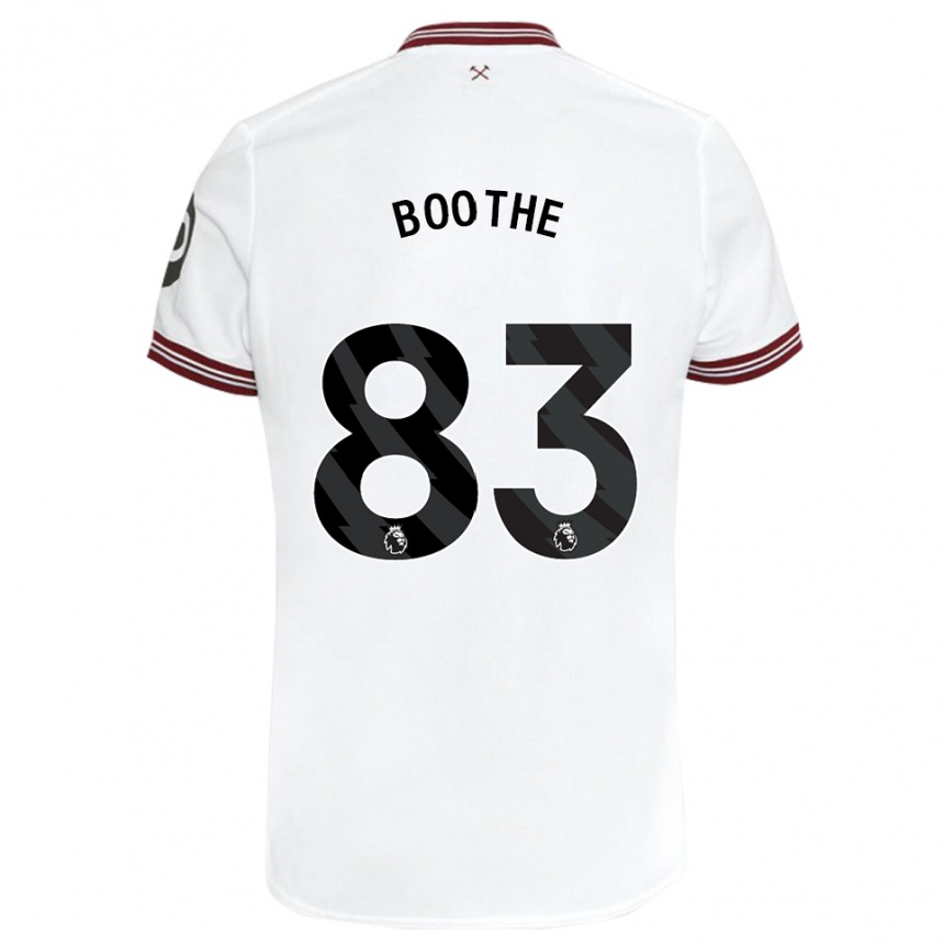 Herren Fußball Sebastian Boothe #83 Weiß Auswärtstrikot Trikot 2023/24 T-Shirt Luxemburg