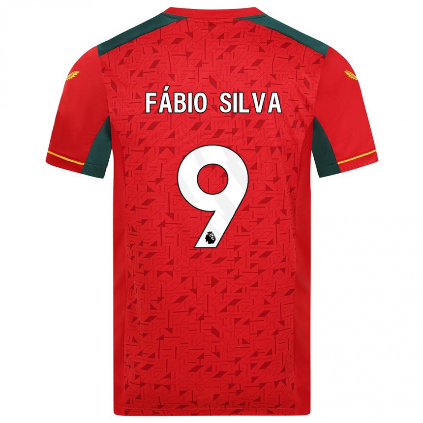 Herren Fußball Fábio Silva #9 Rot Auswärtstrikot Trikot 2023/24 T-Shirt Luxemburg