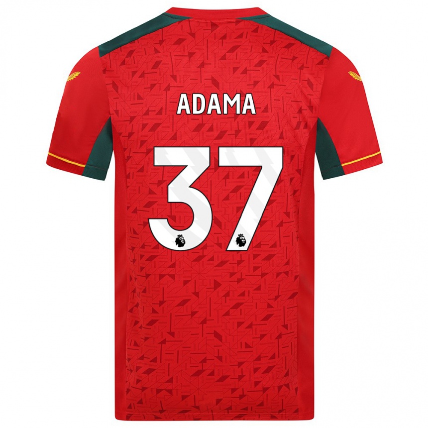 Herren Fußball Adama Traore #37 Rot Auswärtstrikot Trikot 2023/24 T-Shirt Luxemburg