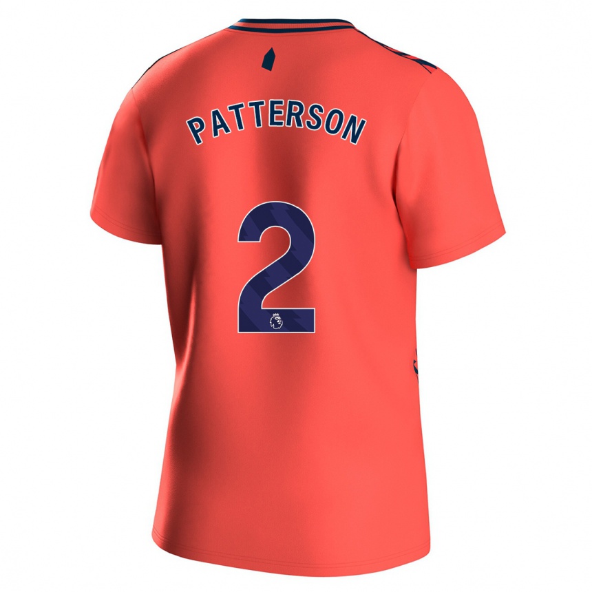 Herren Fußball Nathan Patterson #2 Koralle Auswärtstrikot Trikot 2023/24 T-Shirt Luxemburg