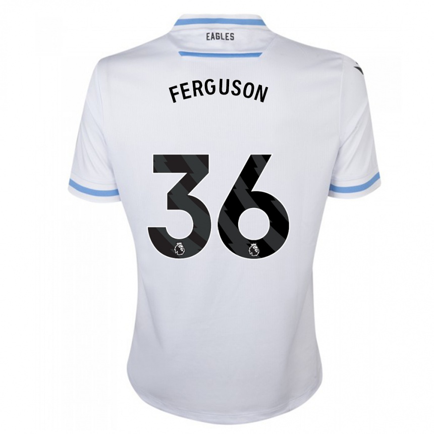 Herren Fußball Nathan Ferguson #36 Weiß Auswärtstrikot Trikot 2023/24 T-Shirt Luxemburg