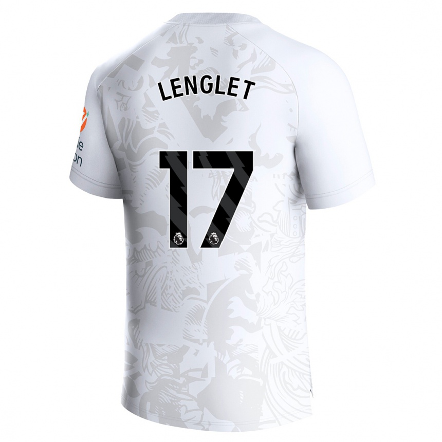 Herren Fußball Clement Lenglet #17 Weiß Auswärtstrikot Trikot 2023/24 T-Shirt Luxemburg