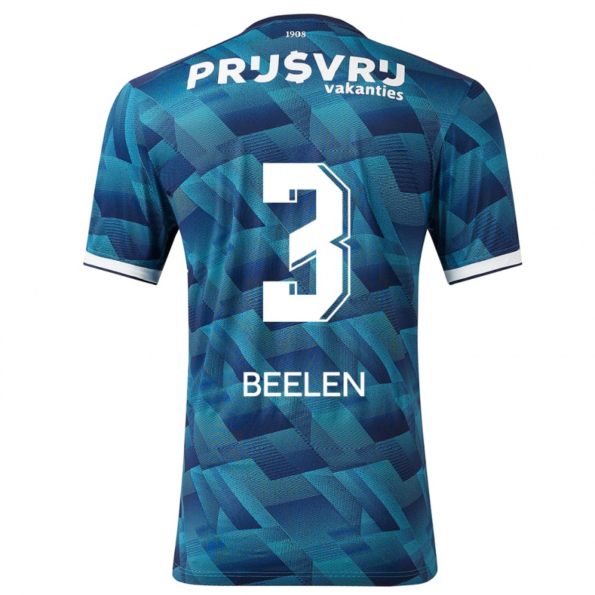 Herren Fußball Thomas Beelen #3 Blau Auswärtstrikot Trikot 2023/24 T-Shirt Luxemburg