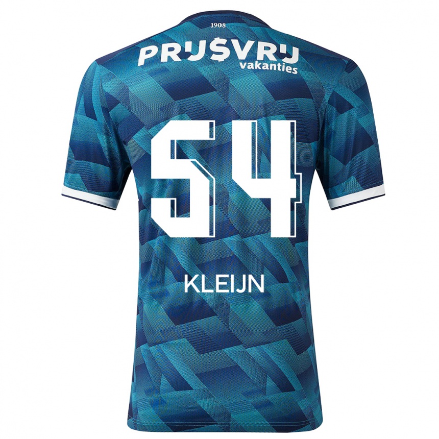 Herren Fußball Mike Kleijn #54 Blau Auswärtstrikot Trikot 2023/24 T-Shirt Luxemburg