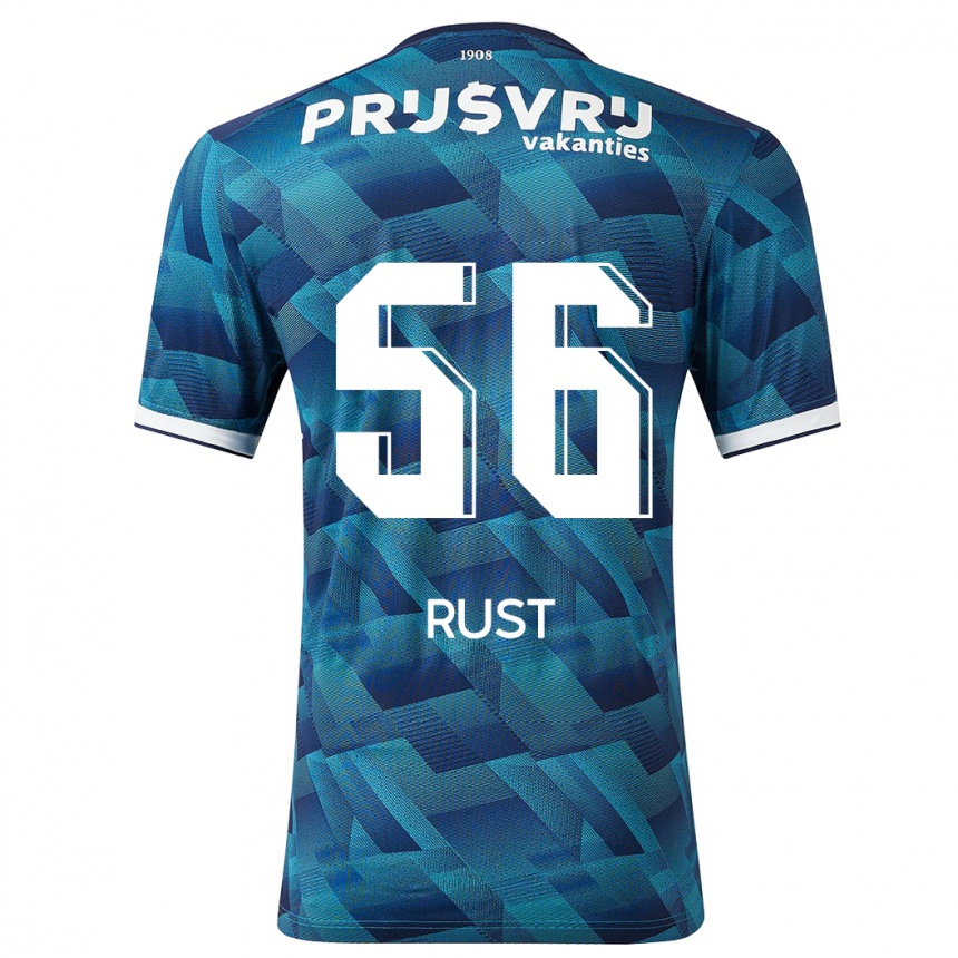 Herren Fußball Fabiano Rust #56 Blau Auswärtstrikot Trikot 2023/24 T-Shirt Luxemburg