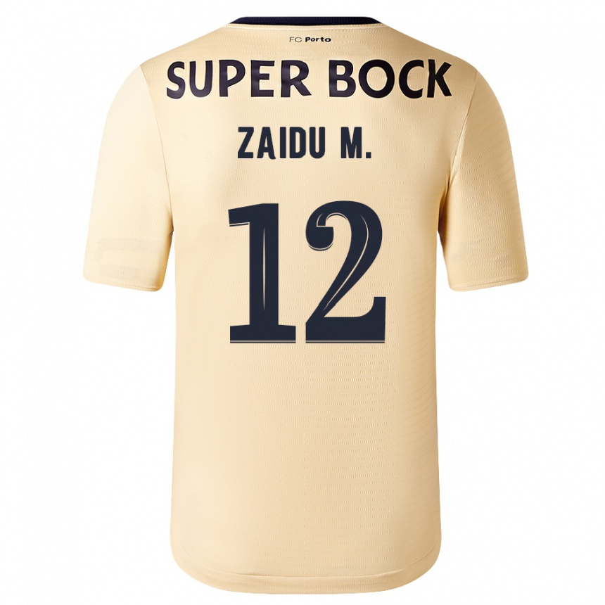 Herren Fußball Zaidu #12 Beige-Gold Auswärtstrikot Trikot 2023/24 T-Shirt Luxemburg