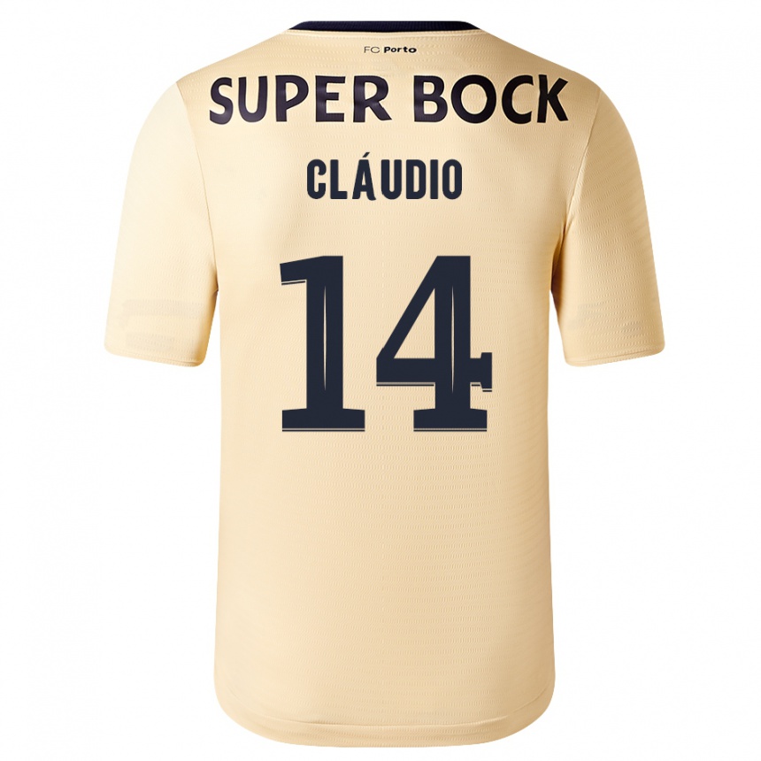 Herren Fußball Cláudio Ramos #14 Beige-Gold Auswärtstrikot Trikot 2023/24 T-Shirt Luxemburg