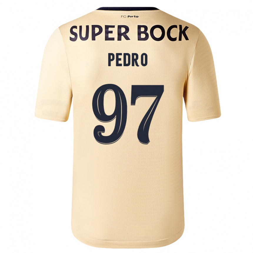 Herren Fußball Zé Pedro #97 Beige-Gold Auswärtstrikot Trikot 2023/24 T-Shirt Luxemburg