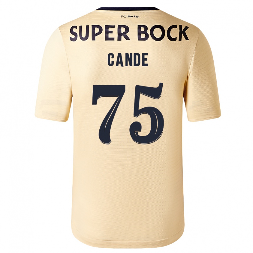 Herren Fußball Anhá Cande #75 Beige-Gold Auswärtstrikot Trikot 2023/24 T-Shirt Luxemburg