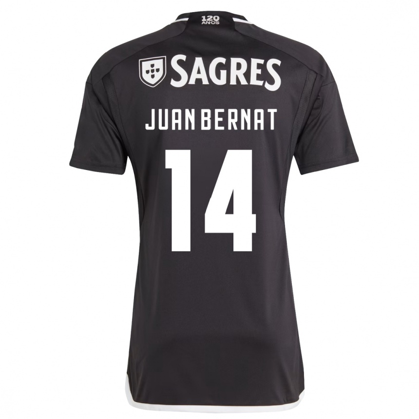 Herren Fußball Juan Bernat #14 Schwarz Auswärtstrikot Trikot 2023/24 T-Shirt Luxemburg