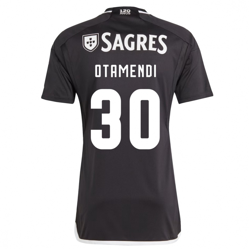 Herren Fußball Nicolás Otamendi #30 Schwarz Auswärtstrikot Trikot 2023/24 T-Shirt Luxemburg