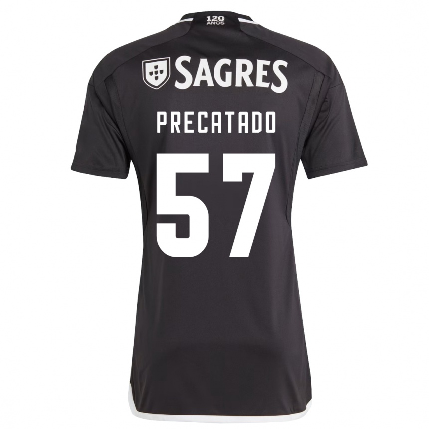 Herren Fußball Precatado #57 Schwarz Auswärtstrikot Trikot 2023/24 T-Shirt Luxemburg