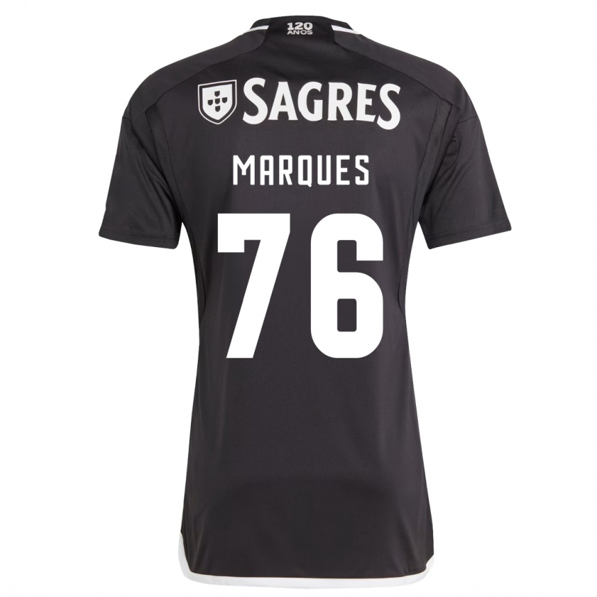 Herren Fußball Gustavo Marques #76 Schwarz Auswärtstrikot Trikot 2023/24 T-Shirt Luxemburg