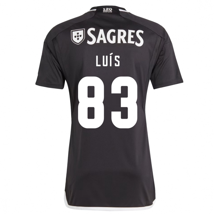 Herren Fußball Rafael Luís #83 Schwarz Auswärtstrikot Trikot 2023/24 T-Shirt Luxemburg