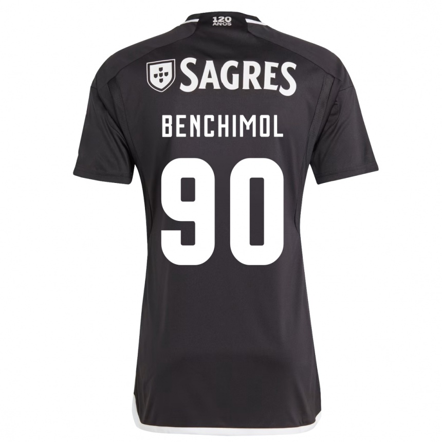 Herren Fußball Benchimol #90 Schwarz Auswärtstrikot Trikot 2023/24 T-Shirt Luxemburg