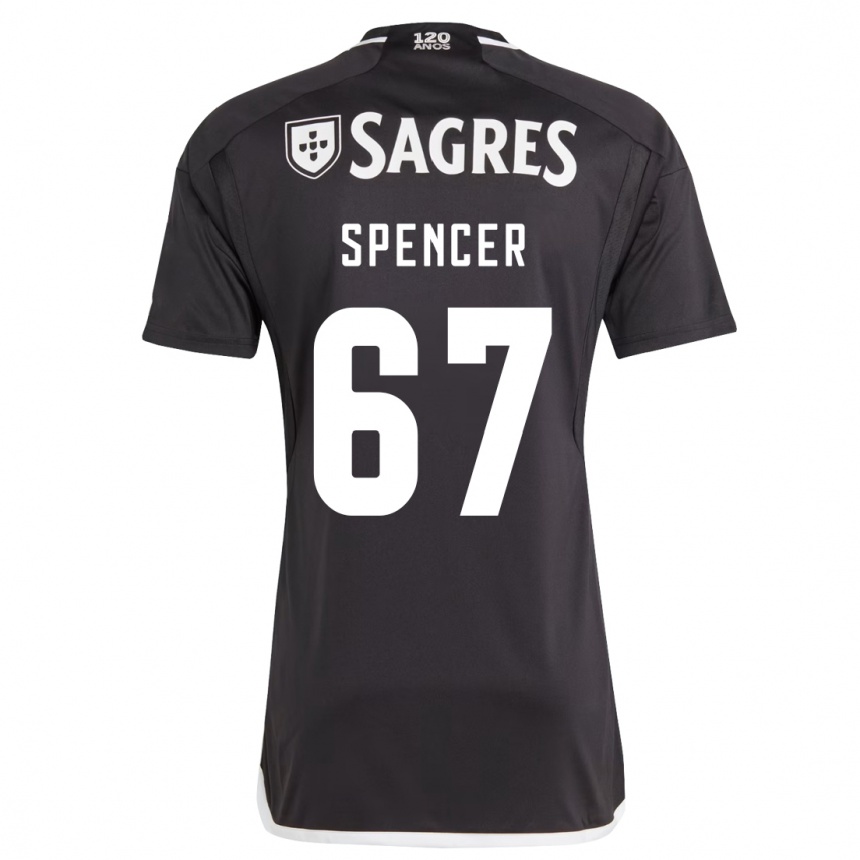 Herren Fußball Diogo Spencer #67 Schwarz Auswärtstrikot Trikot 2023/24 T-Shirt Luxemburg