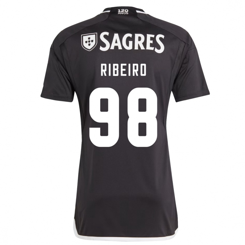 Herren Fußball Ricardo Ribeiro #98 Schwarz Auswärtstrikot Trikot 2023/24 T-Shirt Luxemburg