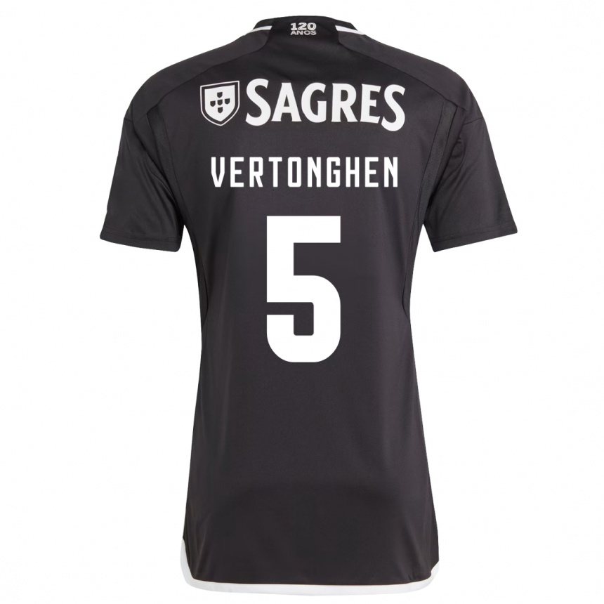 Herren Fußball Jan Vertonghen #5 Schwarz Auswärtstrikot Trikot 2023/24 T-Shirt Luxemburg