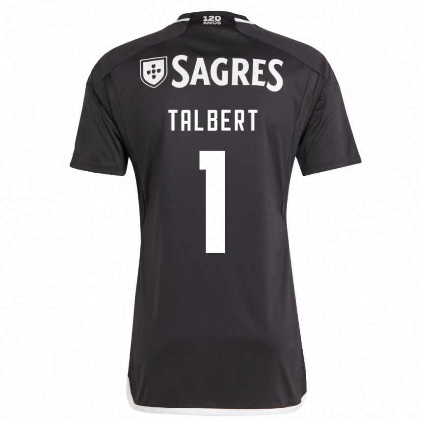 Herren Fußball Katelin Talbert #1 Schwarz Auswärtstrikot Trikot 2023/24 T-Shirt Luxemburg