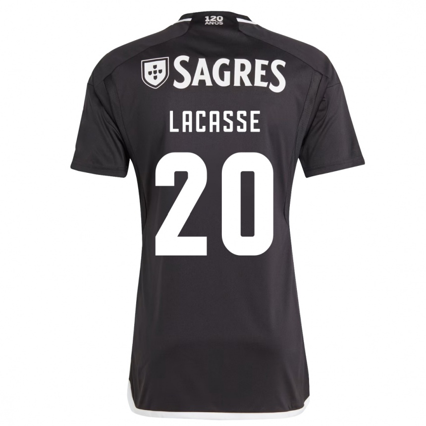 Herren Fußball Cloe Lacasse #20 Schwarz Auswärtstrikot Trikot 2023/24 T-Shirt Luxemburg