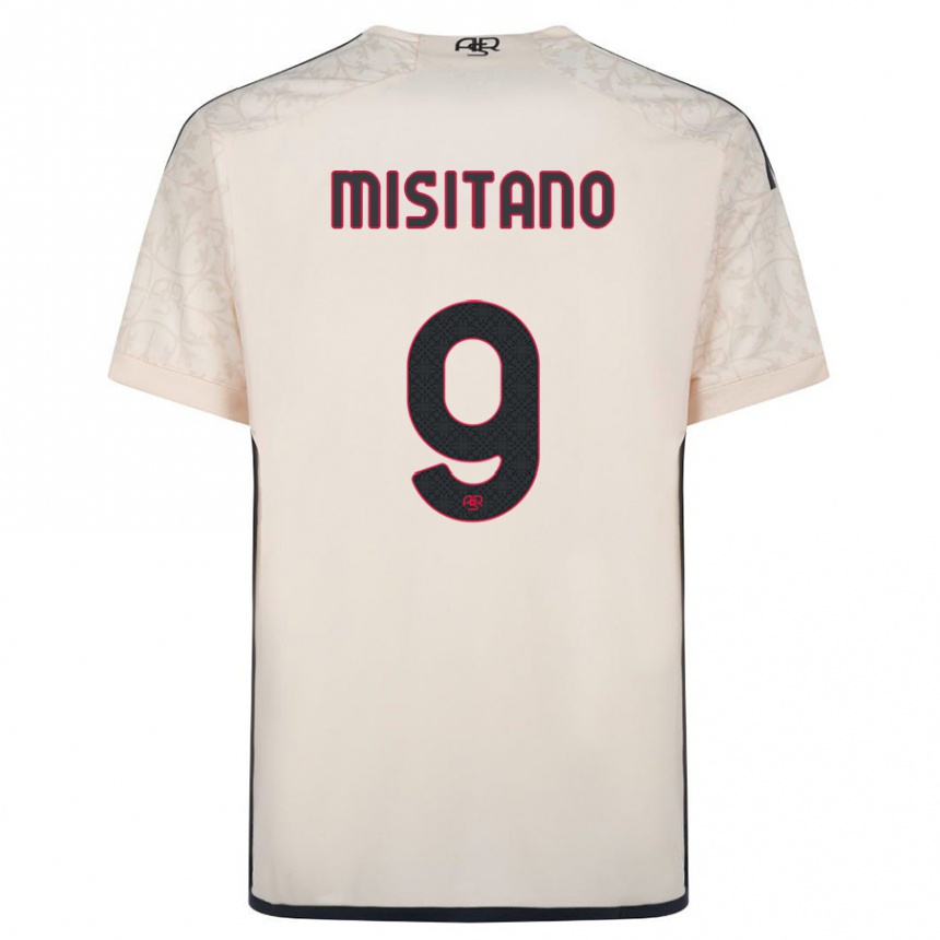 Herren Fußball Giulio Misitano #9 Cremefarben Auswärtstrikot Trikot 2023/24 T-Shirt Luxemburg