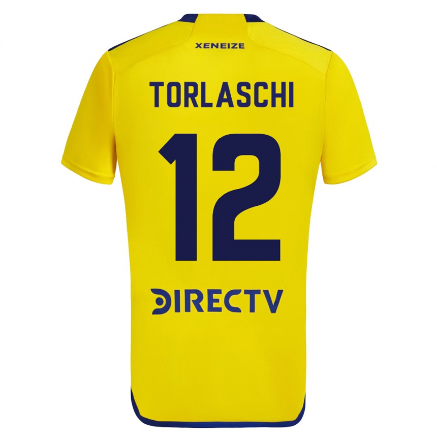 Herren Fußball Lucas Torlaschi #12 Gelb Auswärtstrikot Trikot 2023/24 T-Shirt Luxemburg