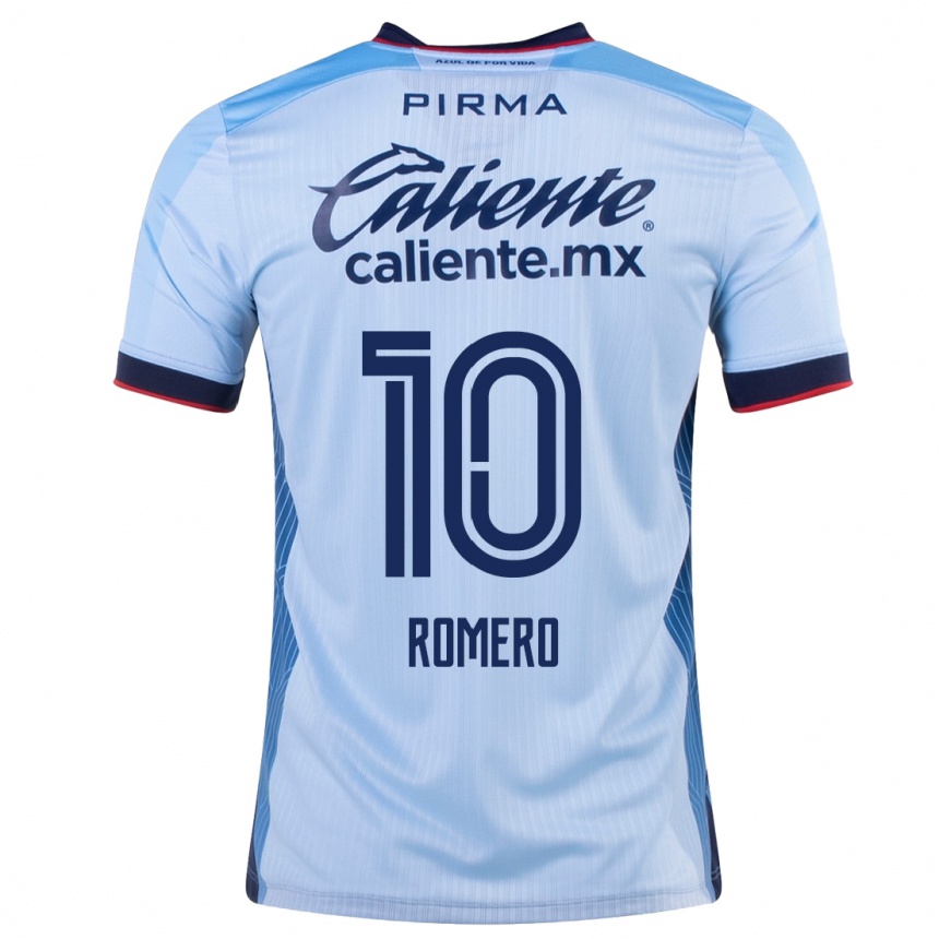 Herren Fußball Angel Romero #10 Himmelblau Auswärtstrikot Trikot 2023/24 T-Shirt Luxemburg
