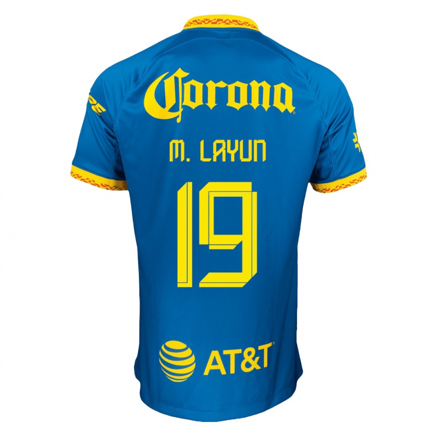 Herren Fußball Miguel Layún #19 Blau Auswärtstrikot Trikot 2023/24 T-Shirt Luxemburg