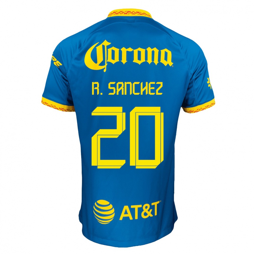 Herren Fußball Richard Sánchez #20 Blau Auswärtstrikot Trikot 2023/24 T-Shirt Luxemburg