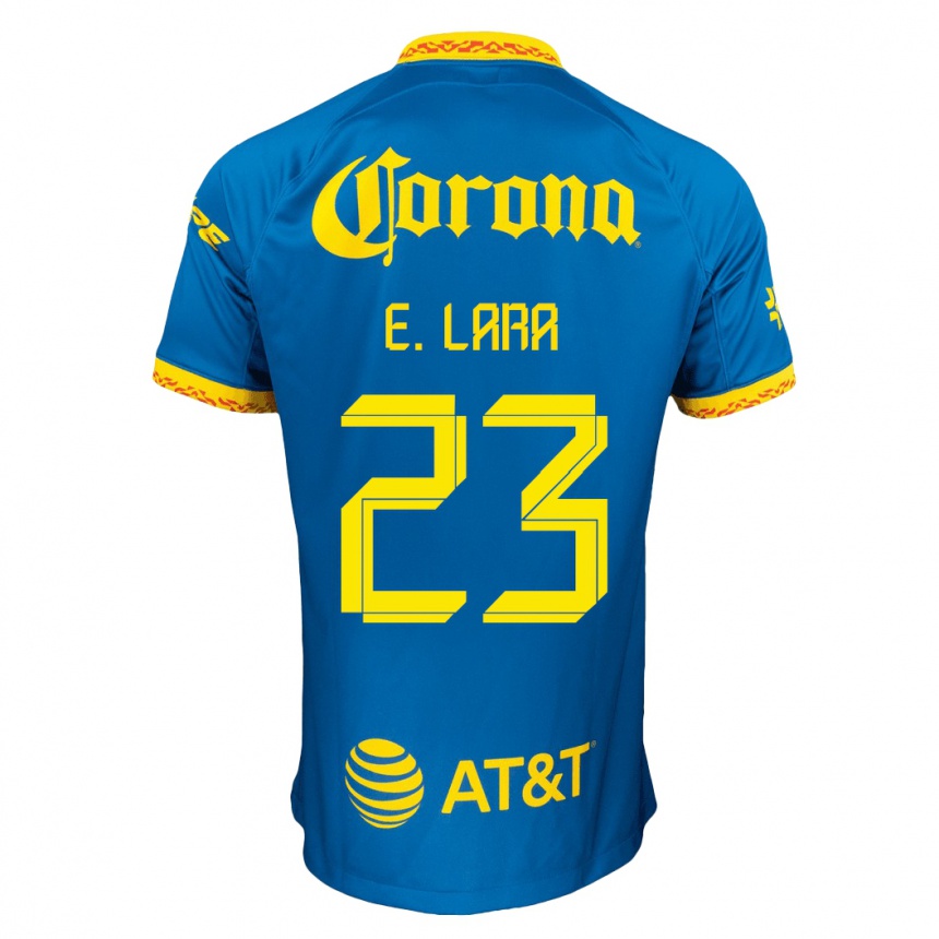 Herren Fußball Emilio Lara #23 Blau Auswärtstrikot Trikot 2023/24 T-Shirt Luxemburg