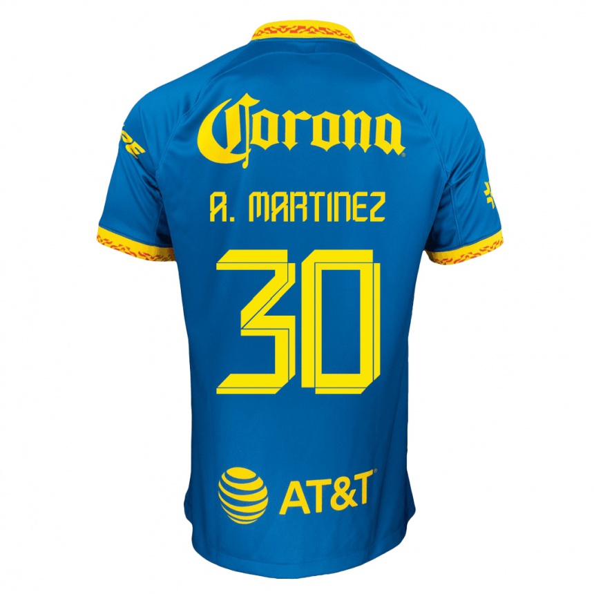 Herren Fußball Arturo Martínez #30 Blau Auswärtstrikot Trikot 2023/24 T-Shirt Luxemburg