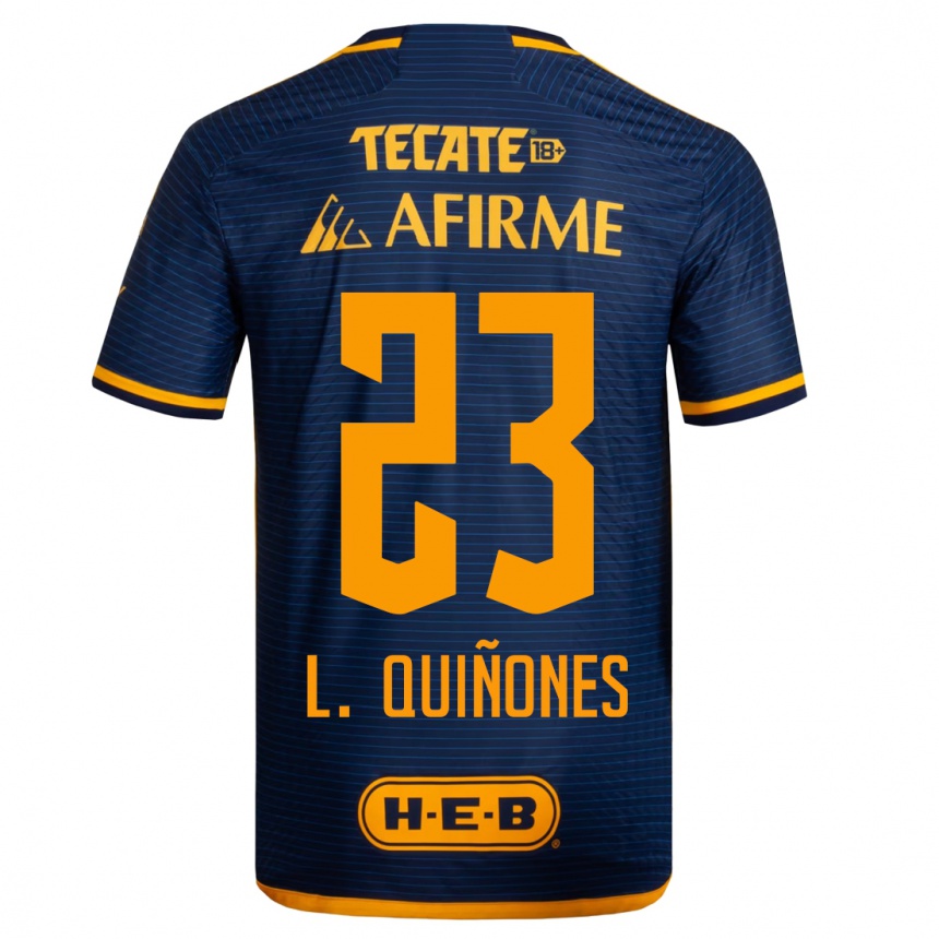 Herren Fußball Luis Quiñones #23 Dunkelblau Auswärtstrikot Trikot 2023/24 T-Shirt Luxemburg