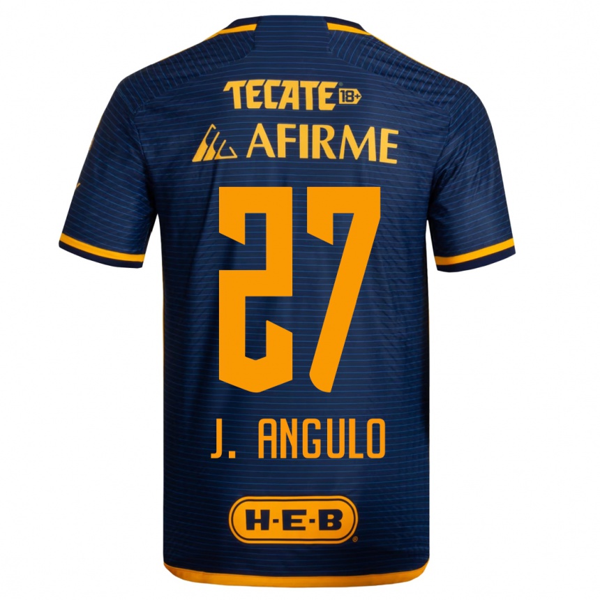 Herren Fußball Jesús Angulo #27 Dunkelblau Auswärtstrikot Trikot 2023/24 T-Shirt Luxemburg